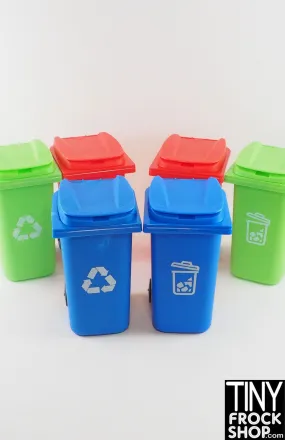 12" Fashion Doll Garbage Recycling and Trash Cans Set of 2 - More Colors