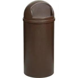 25 Gallon Rubbermaid Marshal Waste Receptacles - Brown