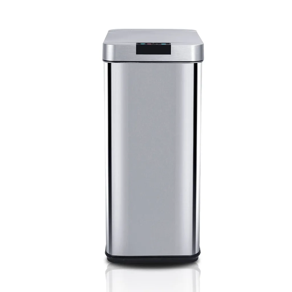 50L Motion Sensor Bin, Soft-Close, Slim, Silver – MIRAKLASS