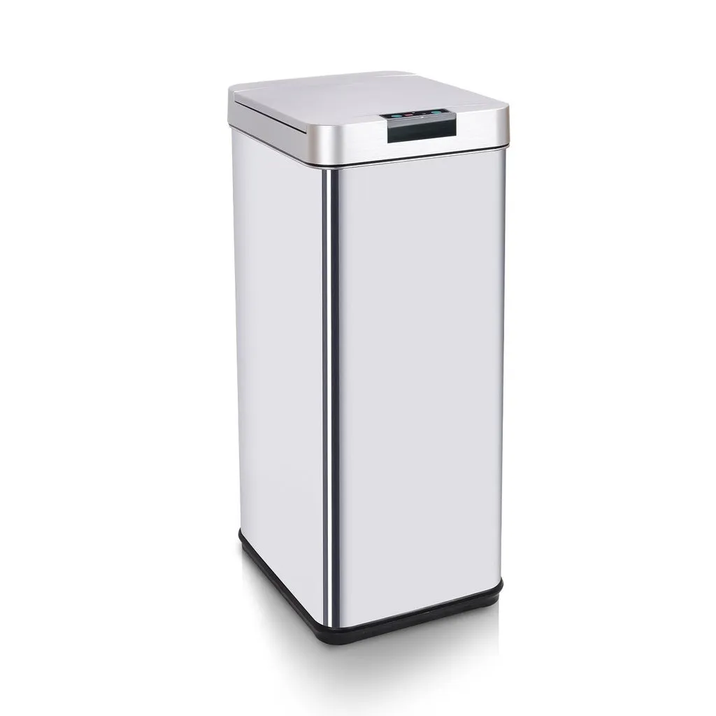 50L Motion Sensor Bin, Soft-Close, Slim, Silver – MIRAKLASS