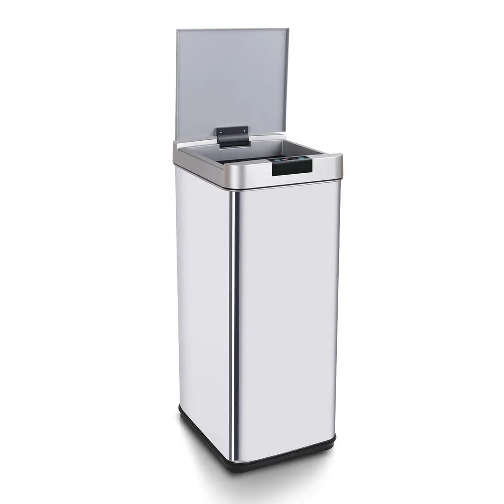 50L Motion Sensor Bin, Soft-Close, Slim, Silver – MIRAKLASS