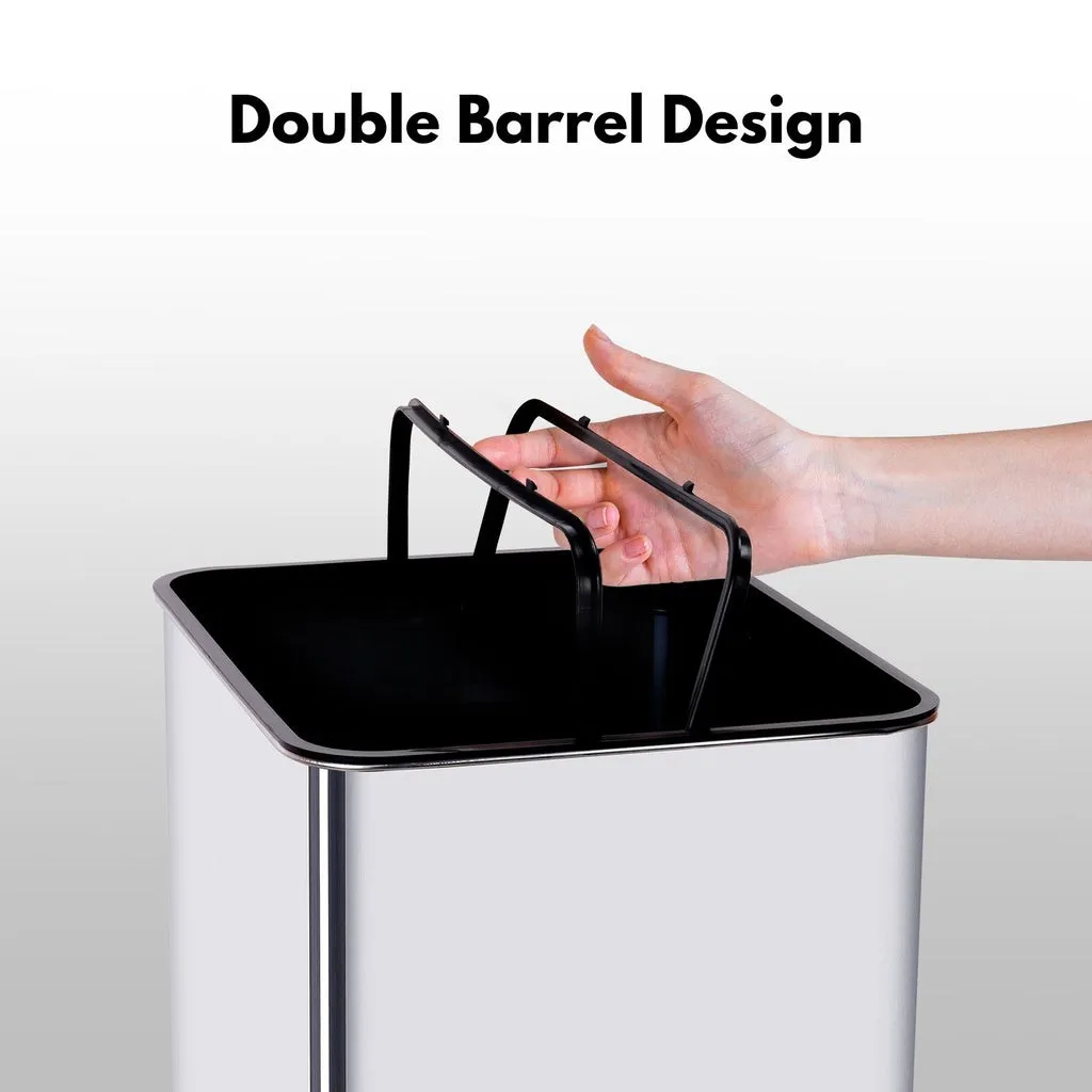 50L Quiet Motion Sensor Bin, Odor Control, Fingerprint Resistant - MIRAKLASS