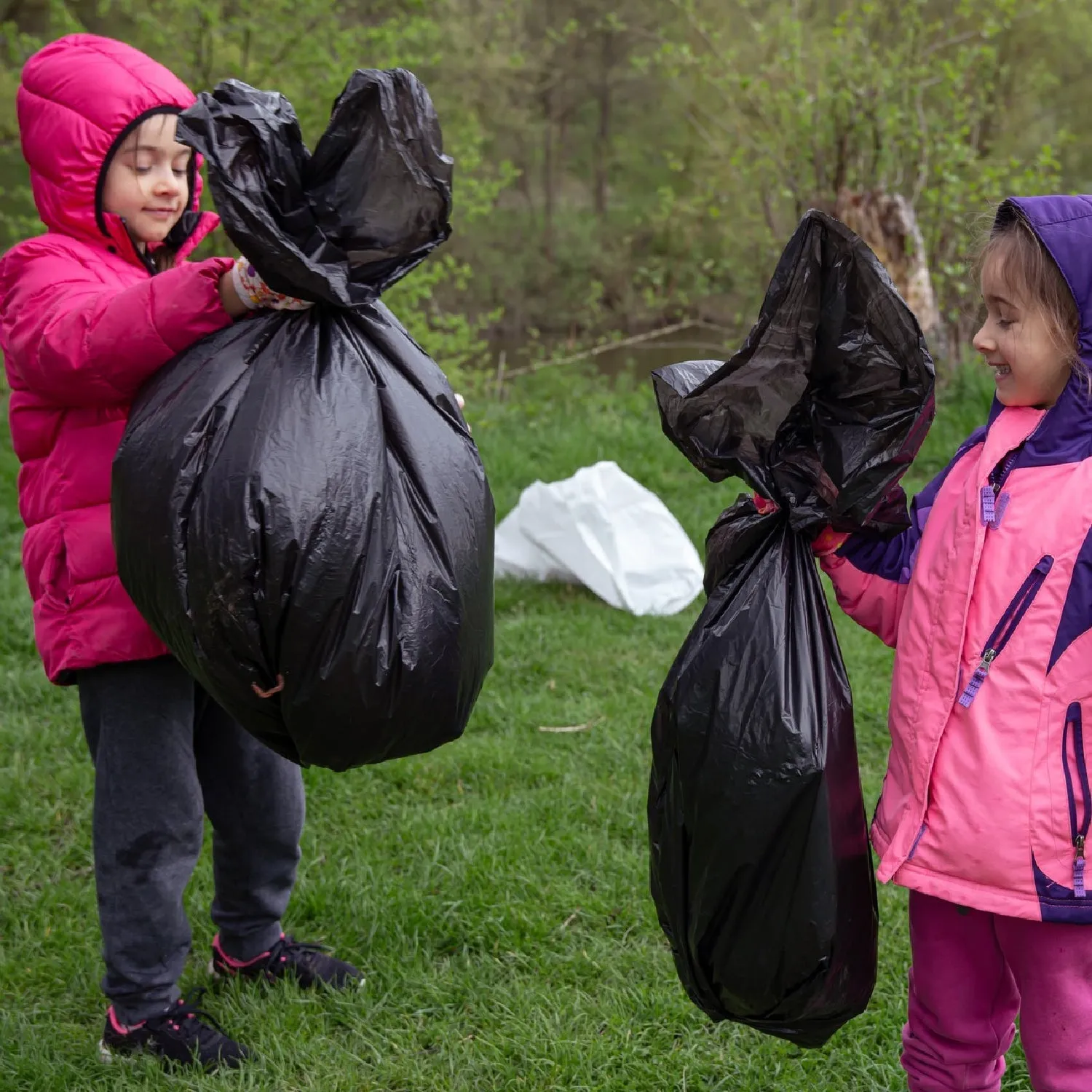 9208 Black 1Roll Garbage Bags / Dustbin Bags / Trash Bags 100X120Cm