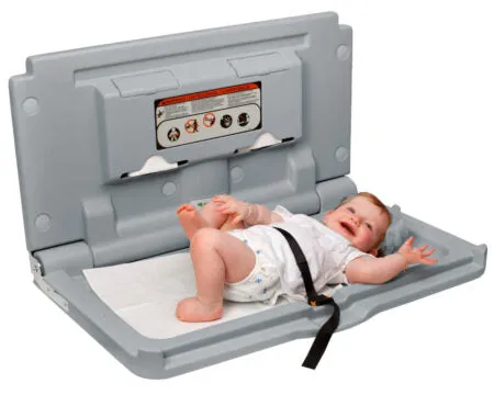 Alpine Industries ALP411-GRY Horizontal Baby Changing Station-Grey