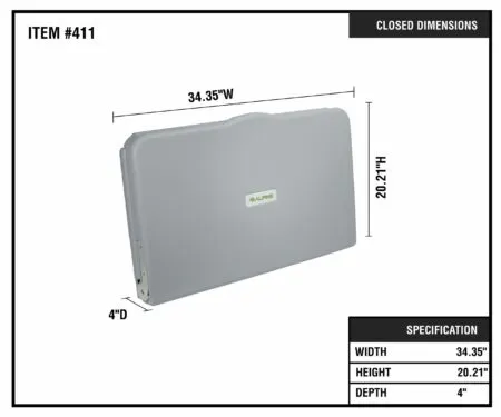 Alpine Industries ALP411-GRY Horizontal Baby Changing Station-Grey