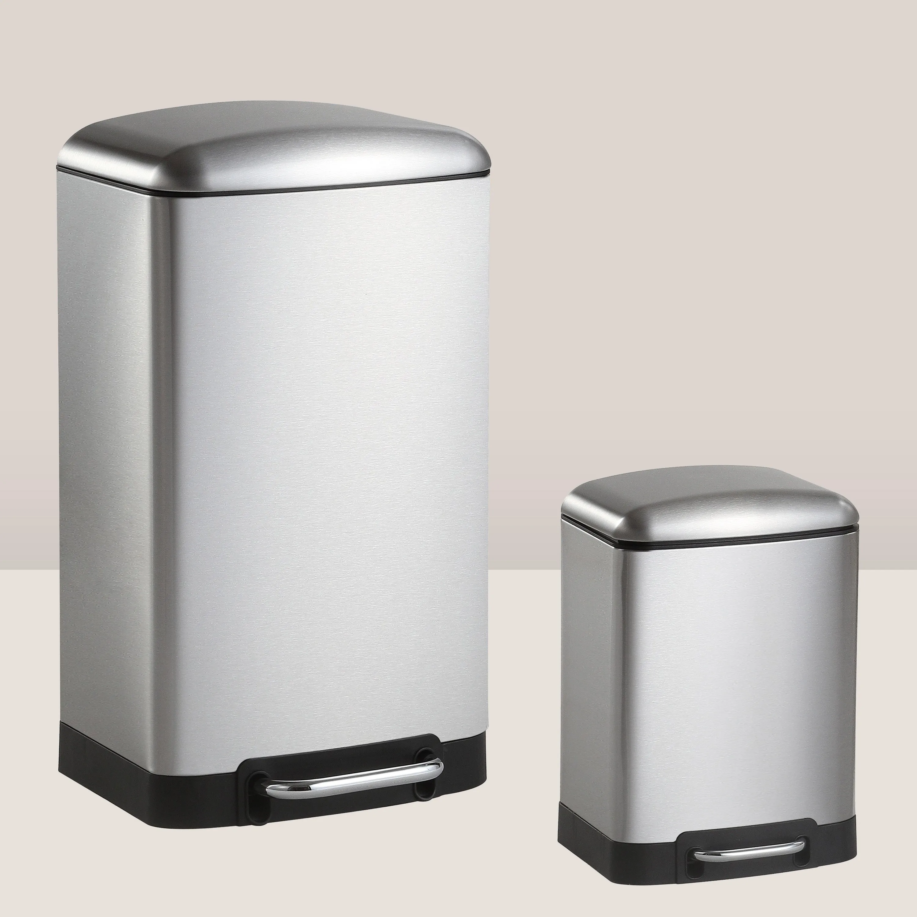 Ashley Rectangular 8-Gallon Trash Can with Soft-Close Lid with FREE Mini Trash Can