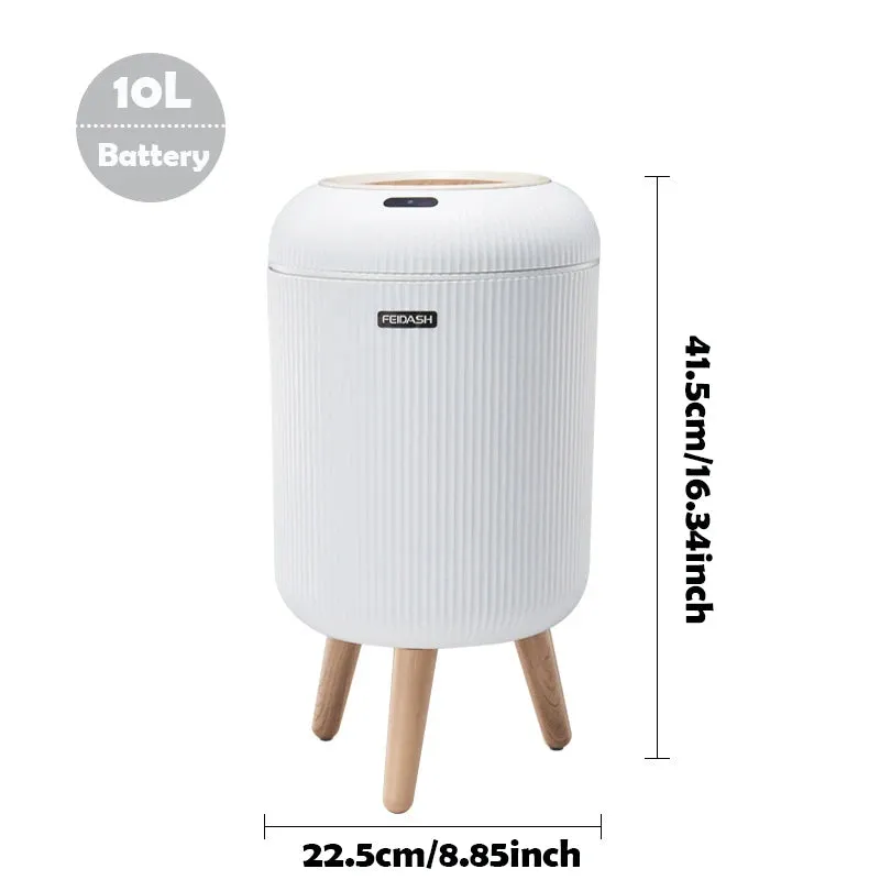 Automatic Trash Can with Lid,  Small Plastic Smart Trash Can, Motion Sensor Trash Can for Bedroom, Bathroom, Kitchen, Office