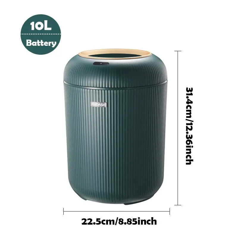 Automatic Trash Can with Lid,  Small Plastic Smart Trash Can, Motion Sensor Trash Can for Bedroom, Bathroom, Kitchen, Office