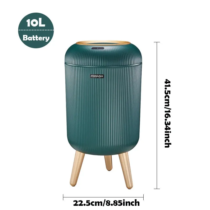 Automatic Trash Can with Lid,  Small Plastic Smart Trash Can, Motion Sensor Trash Can for Bedroom, Bathroom, Kitchen, Office