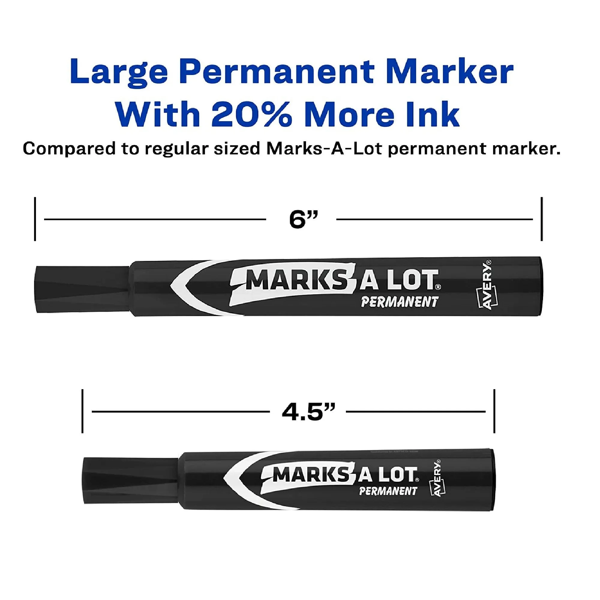 Avery Marks-A-Lot Large Desk-Style Chisel Tip | Value Pack 36 Black Permanent Markers are perfect