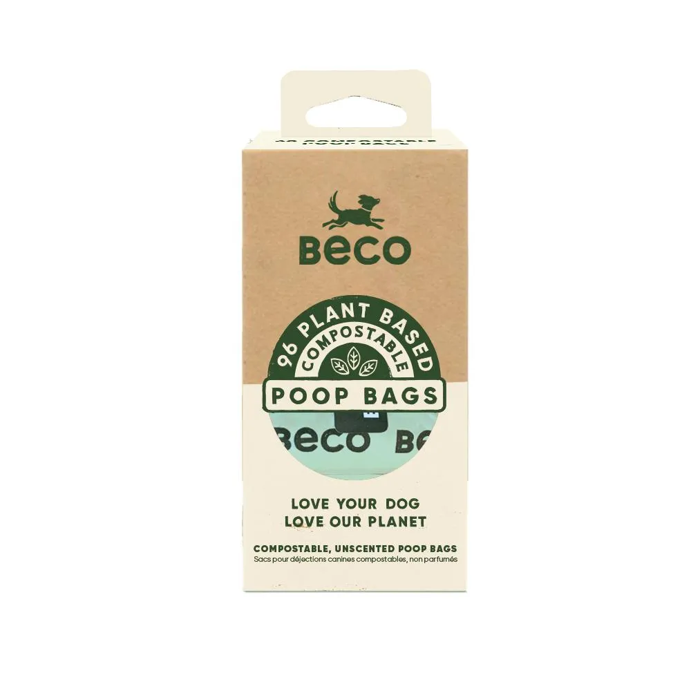 Beco Eco-Friendly Compostable Dog Poop Bags 96pk