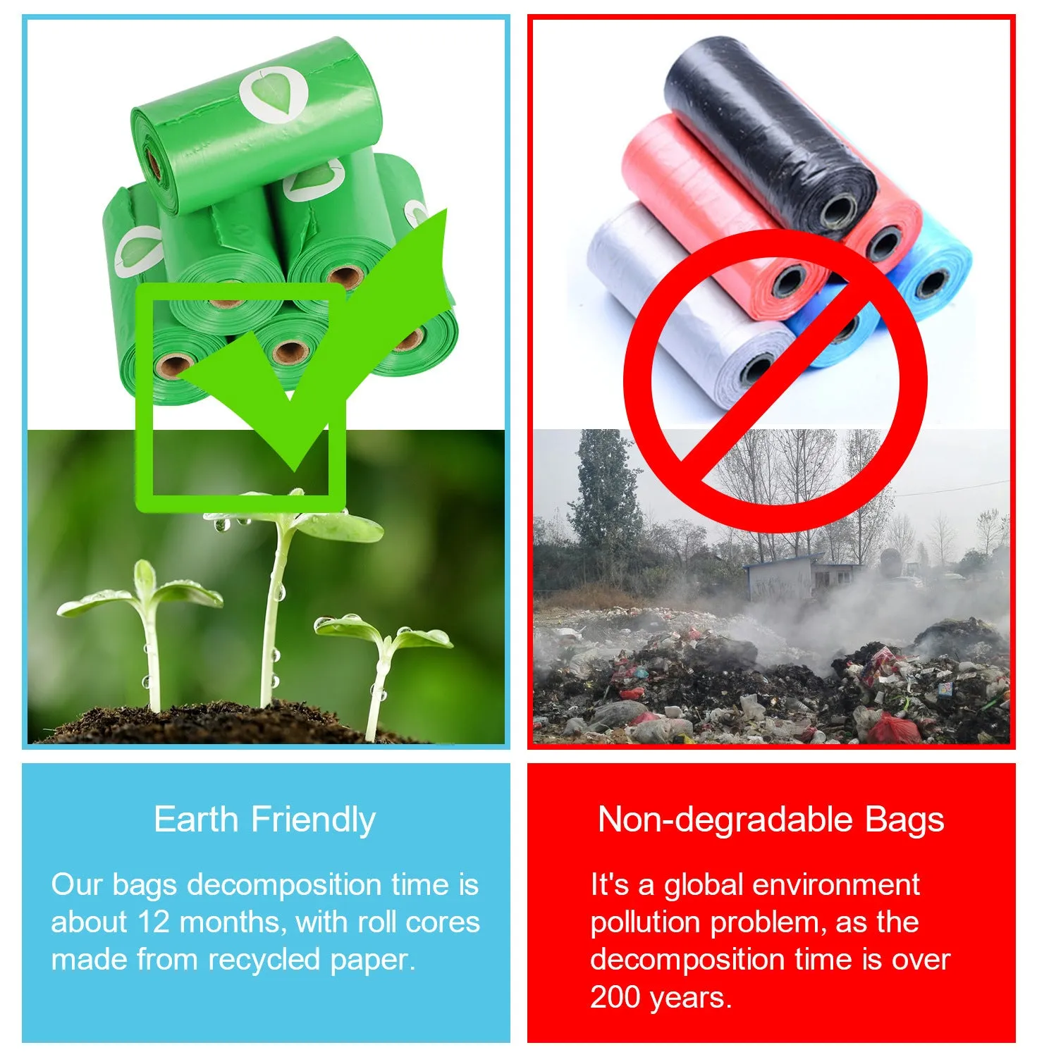 Biodegradable pet waste bags dog poop bags environmental pet waste bags