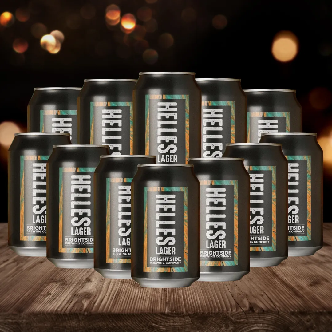 Brightside Brewing Helles Lager 330ml Cans - 4.8% ABV (12 Pack)