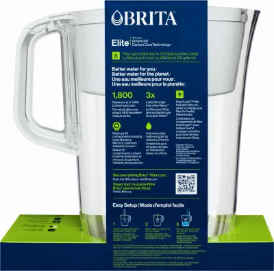 Brita 10 Cup Water Filter Pitcher   1 Filter – White