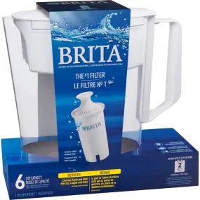 Brita 6 Cup Water Filter Pitcher – White