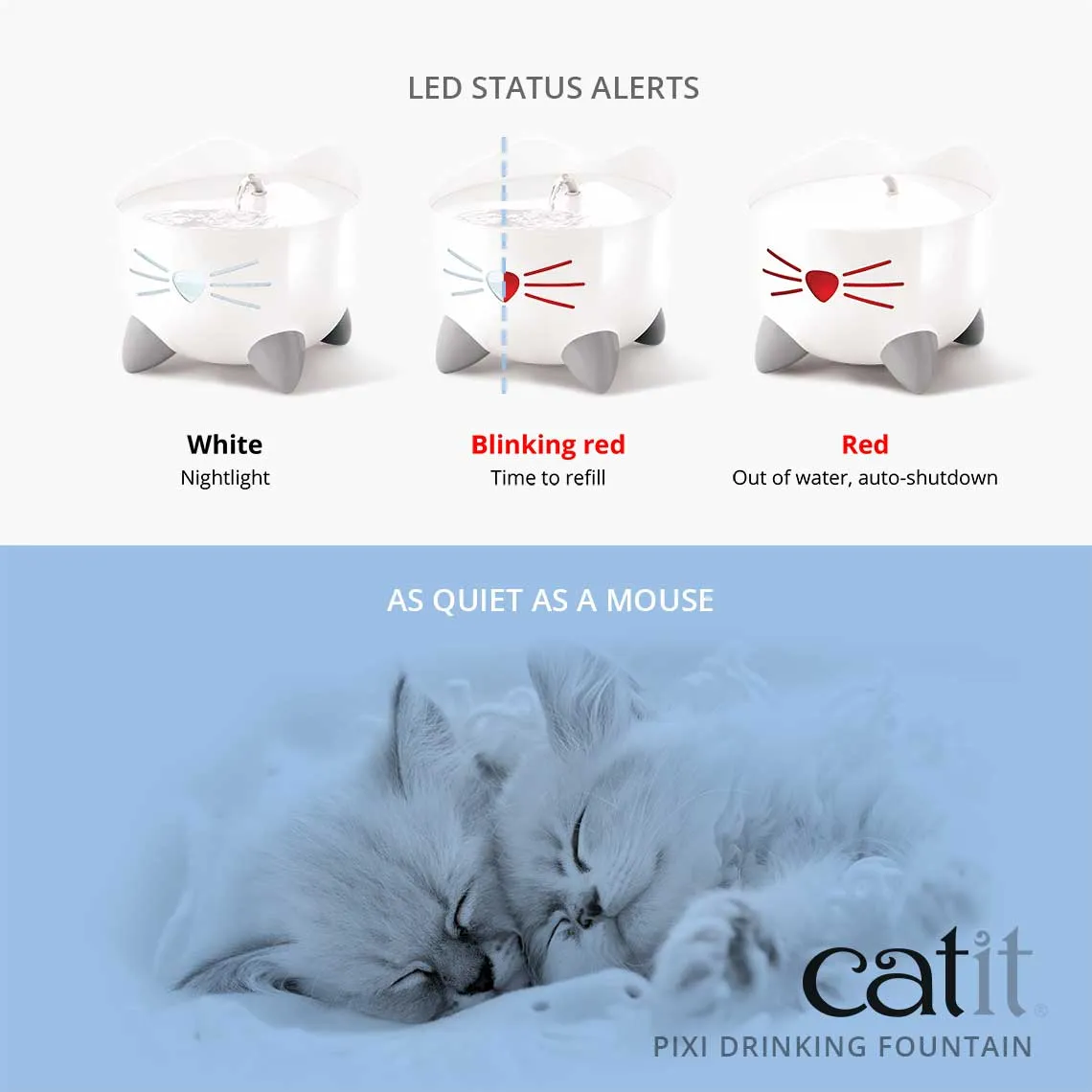 Catit Pixi Water Fountain for Cats Light Blue