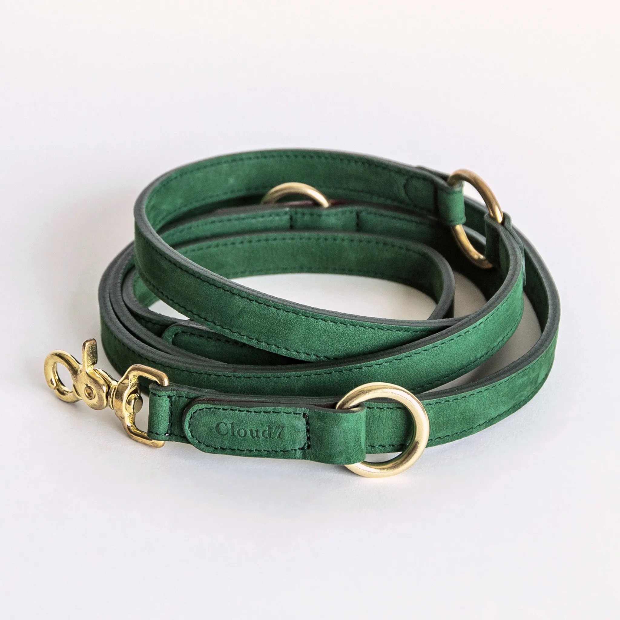 Cloud7: Tiergarten Nubuck Multiway Dog Leash in Green