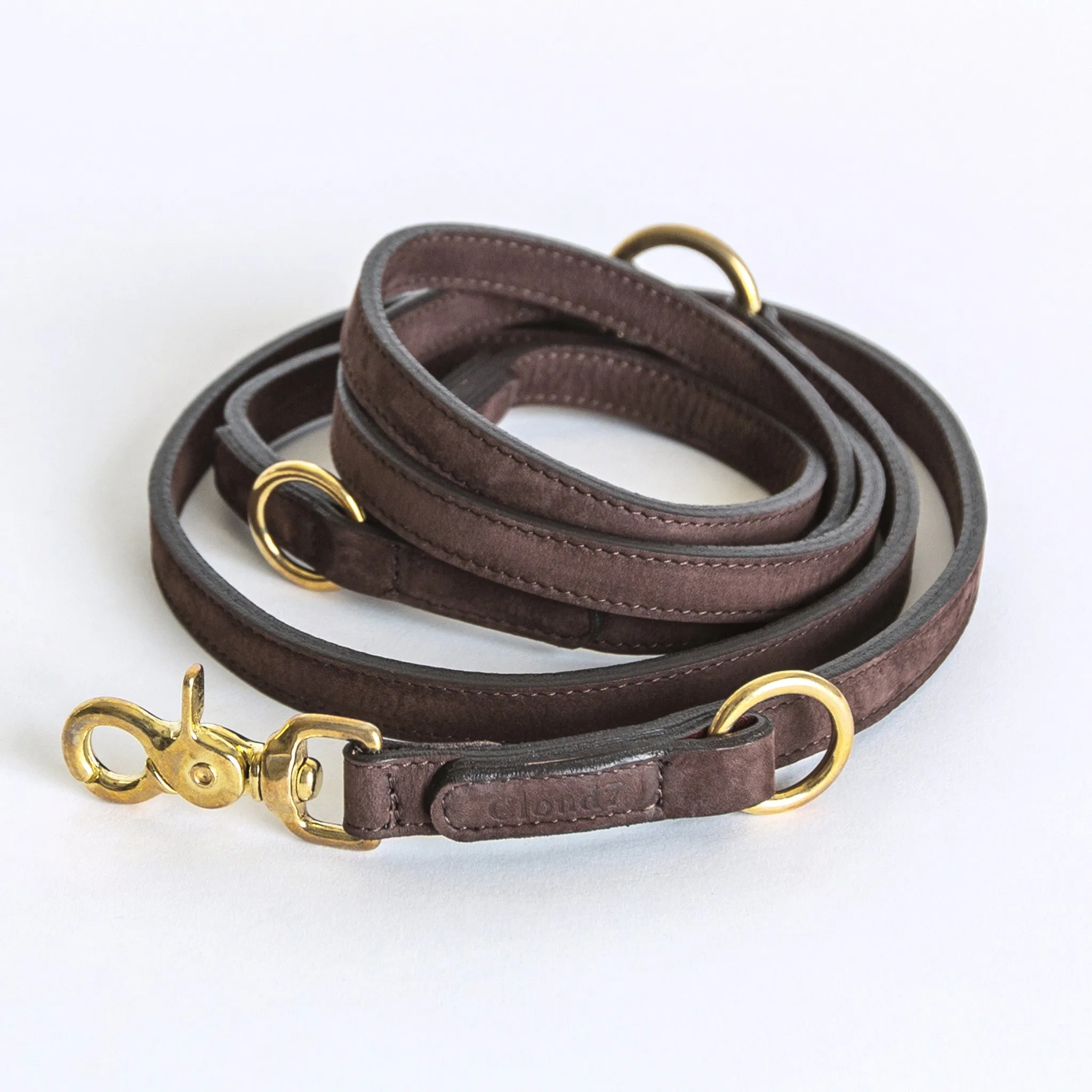 Cloud7: Tiergarten Nubuck Multiway Dog Leash in Mocca