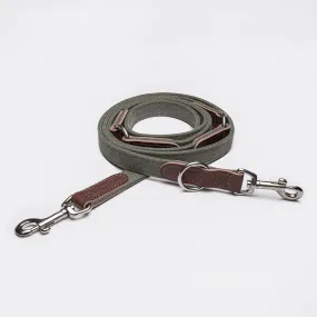 Cloud7: Tivoli Dog Leash in Canvas Leather, Olive