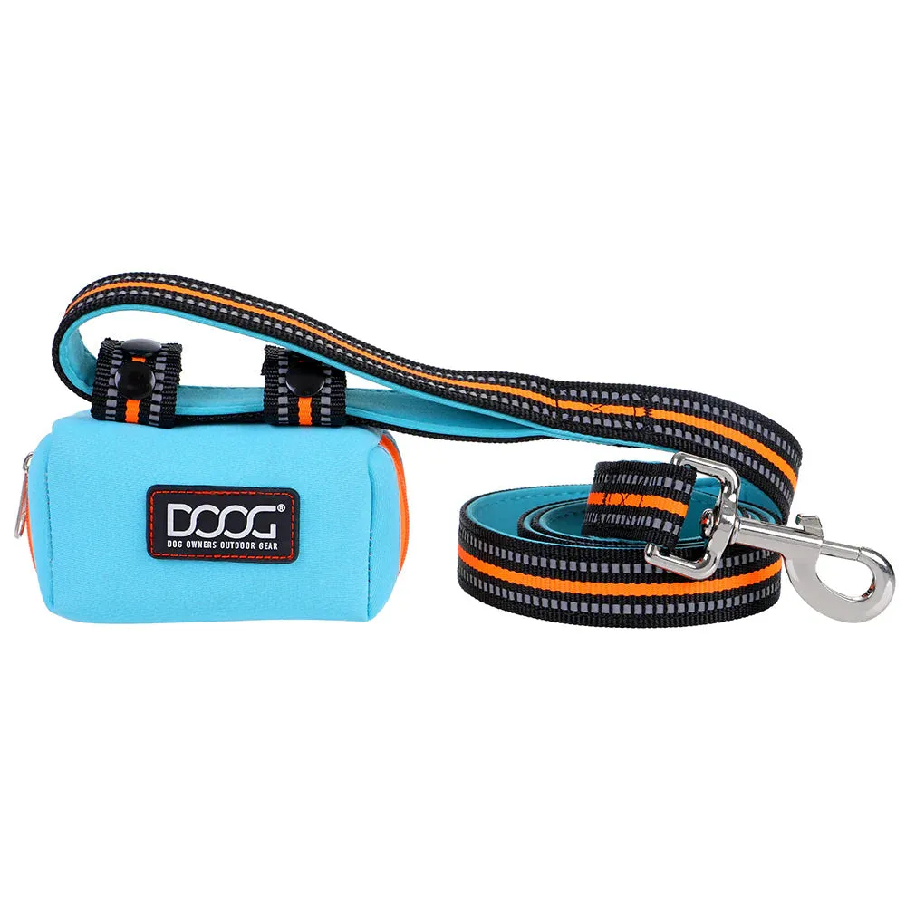 DOOG Walkie Pouch Beethoven Neon Blue and Orange Neoprene Poo Bag Holder