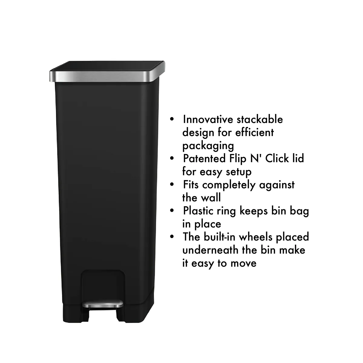 EKO Slim Dustbin | HANA Slim | EK6377 | 45L