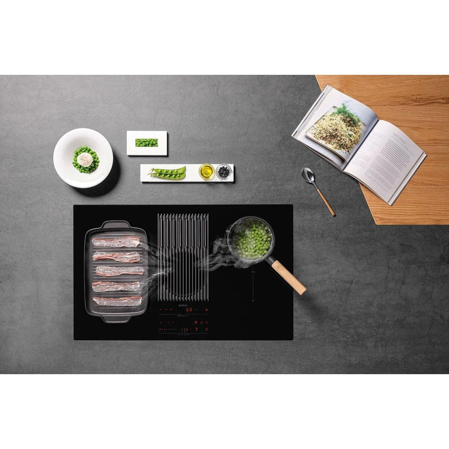 Elica NikolaTesla Libra 83CM Duct-out Induction Hob - Black | NIKOLIBRADUCTBL