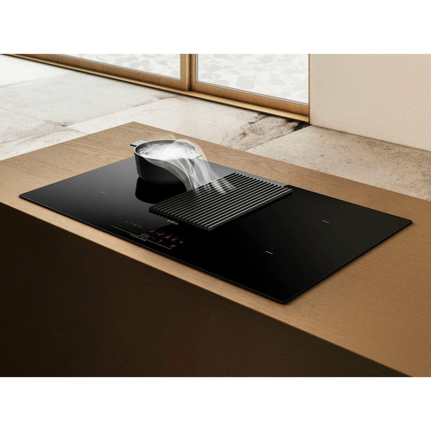 Elica NikolaTesla Prime 83CM Filtering Induction Hob - Black | NIKOPRIMERECYCLEBL