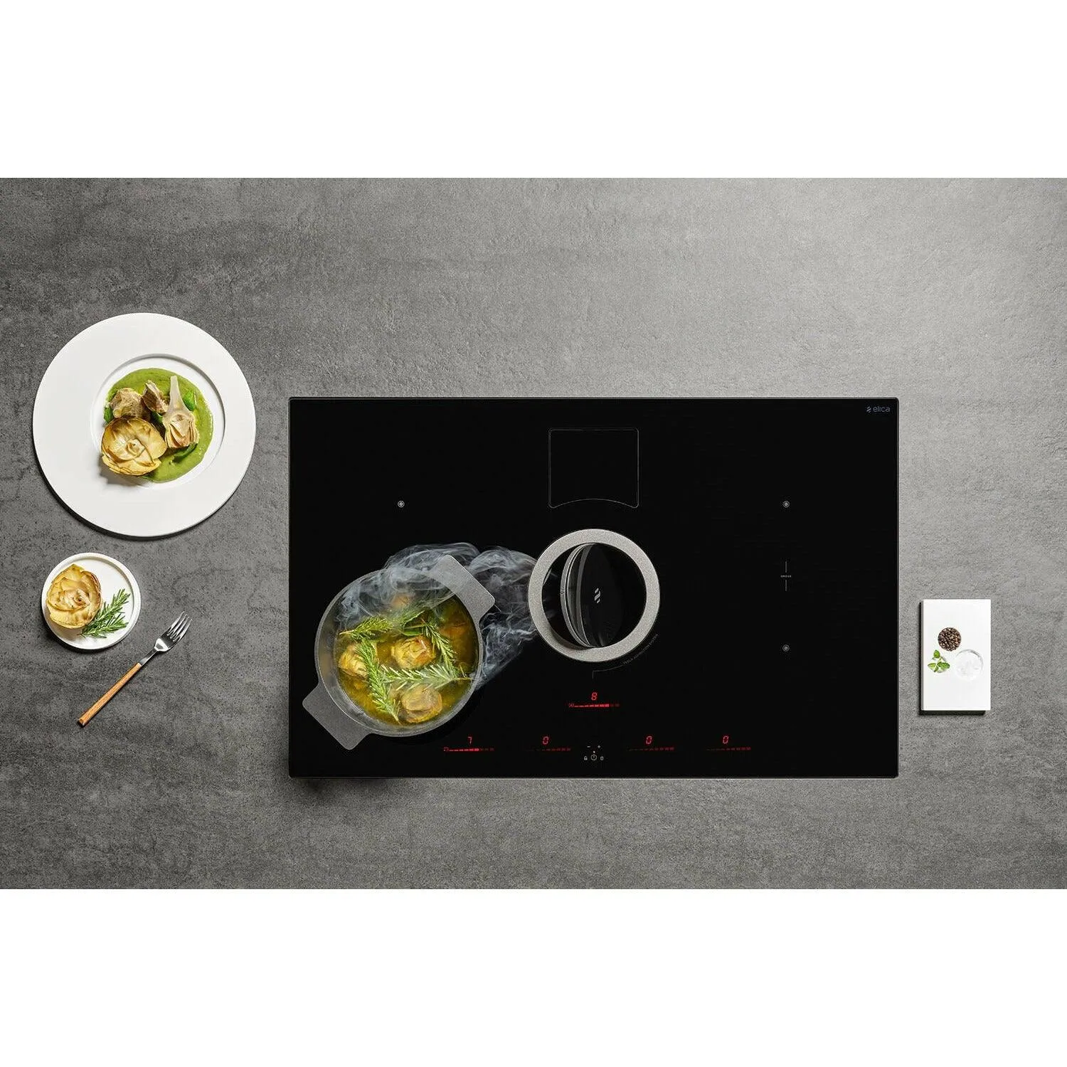 Elica NikolaTesla Switch 83CM Duct-out Induction Hob - Black | NIKOSWITCHDUCTBL