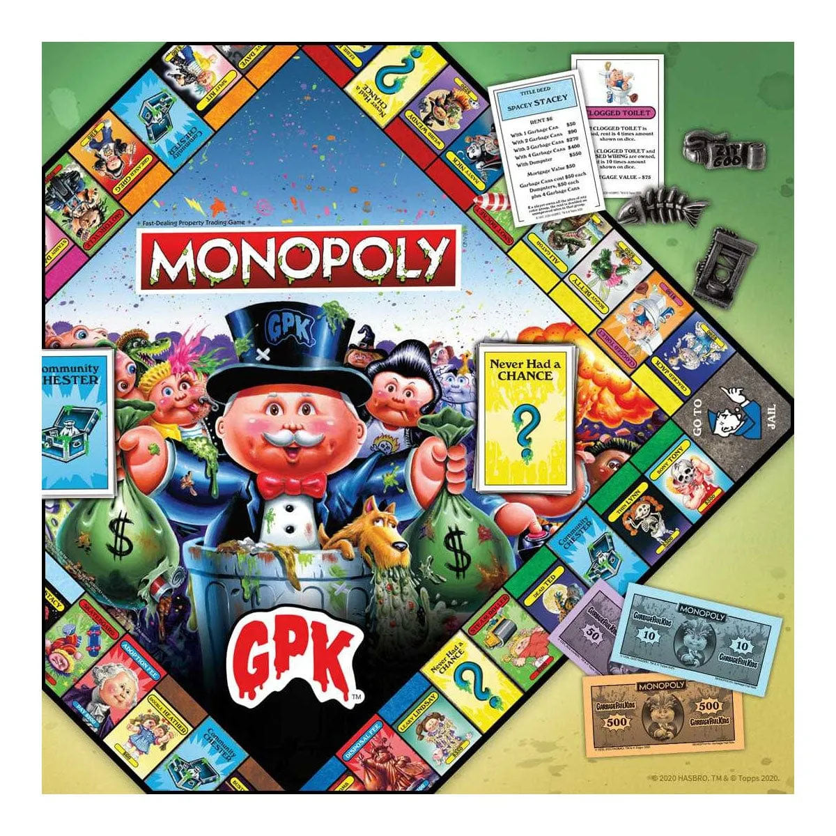 Garbage Pail Kids Monopoly Set by Topps x Hasbro