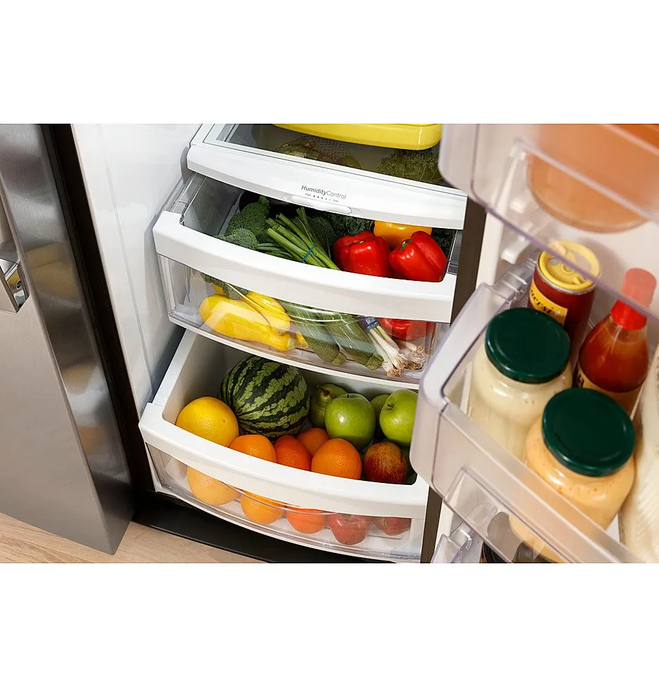 GE - 23.0 Cu. Ft. Side-By-Side Refrigerator