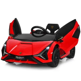 INFANS 12V Licensed Lamborghini Sian Kids Ride on Car with Parent Remote Control, Electric Toy Roadster for Toddler