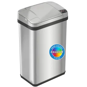 iTouchless 4 Gallon Garbage Fragrance, Touchless Automatic Bin, Perfect for Bathroom and Office Trash Cans with AbsorbX Odor Filter, 4 Gal, 04 Gal Sensor Stainless Steel