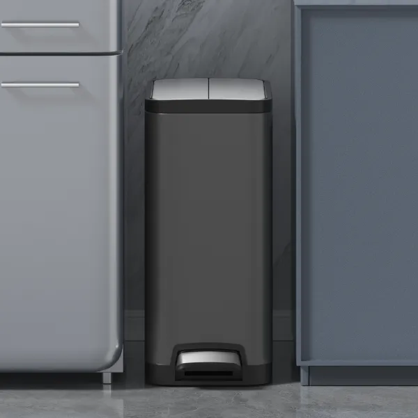 JAVA Dustbin | YUEYA | JH8866 | 30L | Slim Step Bin | Soft Closing | Trash Bin | Dustbin for Kitchen