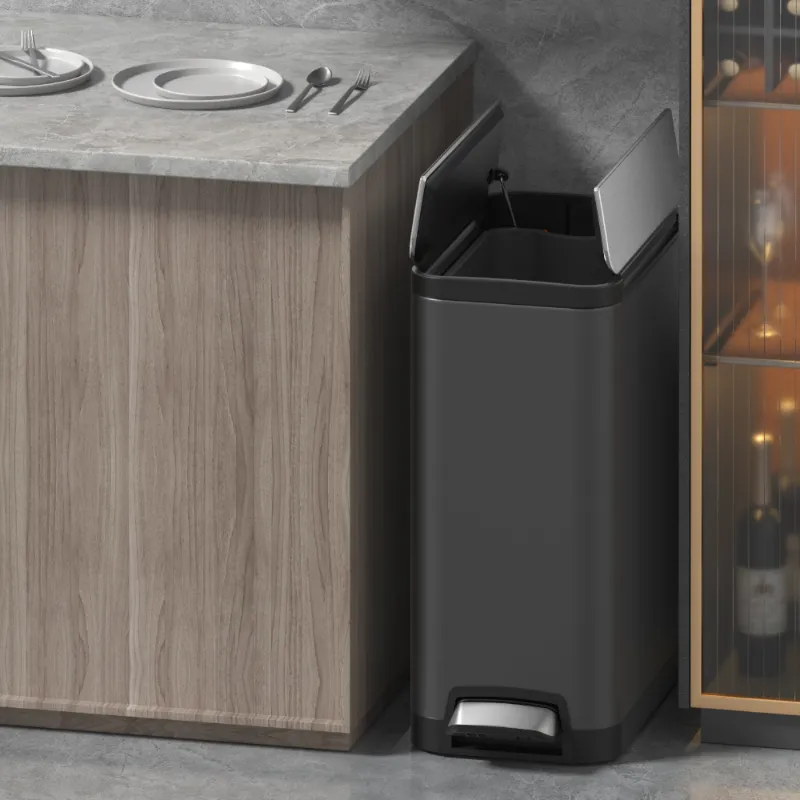 JAVA Dustbin | YUEYA | JH8866 | 30L | Slim Step Bin | Soft Closing | Trash Bin | Dustbin for Kitchen