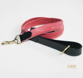 LISH Arnold Rose Pink Wide Wale Corduroy Dog Lead