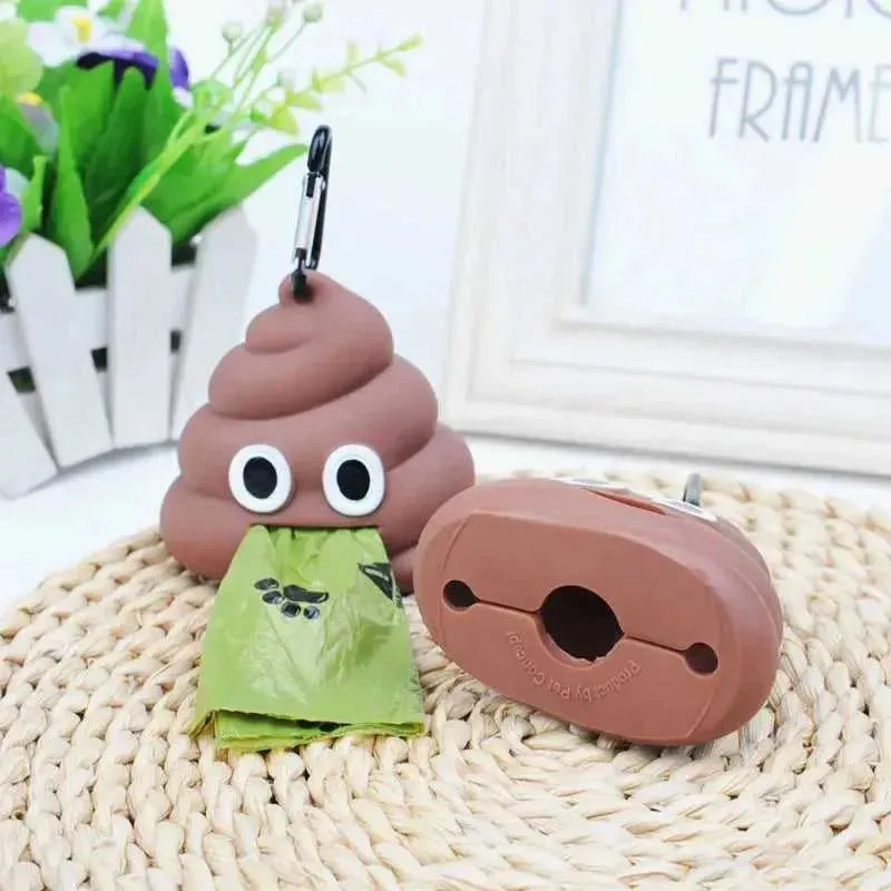 New Pet Dog Poop Bag Dispenser Waste Garbage Holder Dispensers Poop Bags Pets Dogs Trash Cleaning Dog Toy Pet Supplies