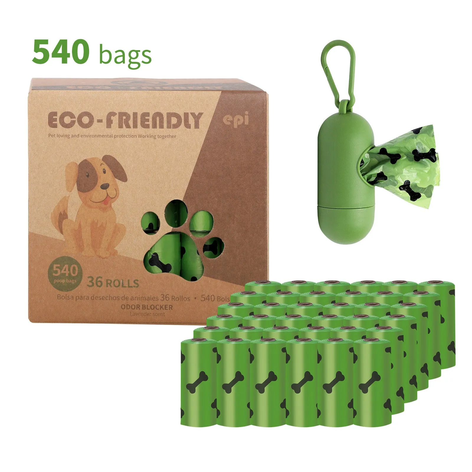 Outdoor Degradable Dog Waste Bag Environmental Protection Stool Bag Car Pet Garbage Bag with Dog Distributor