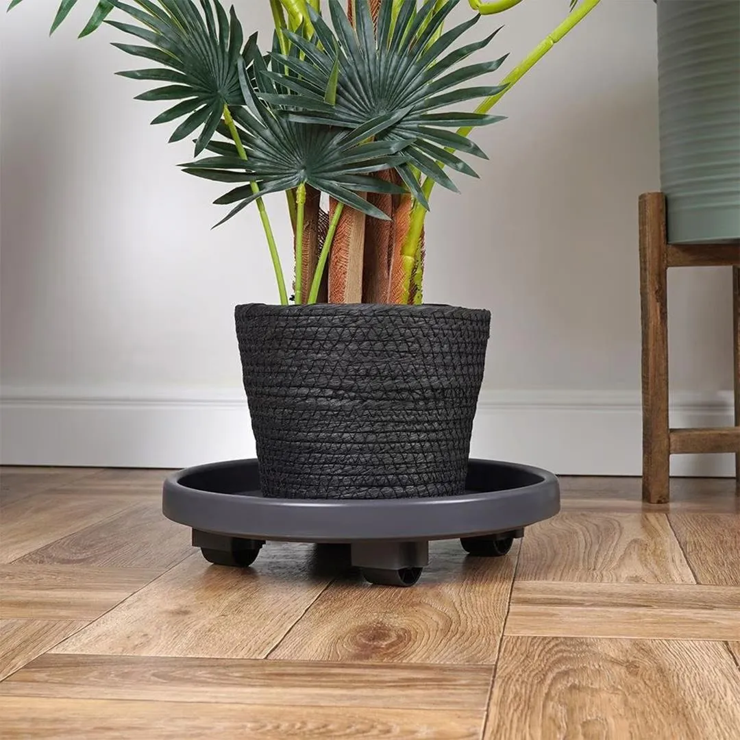 Plant Trolley Plant Caddy Indoor and Outdoor Pot Caddy with Wheels Round