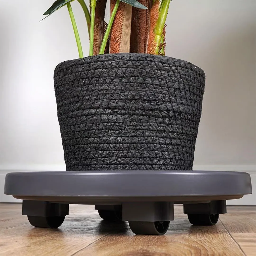 Plant Trolley Plant Caddy Indoor and Outdoor Pot Caddy with Wheels Round