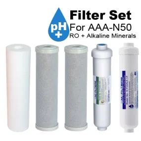 Replacement Filter Kit for Home RO   Alkaline Minerals | 6-Month Service Pack