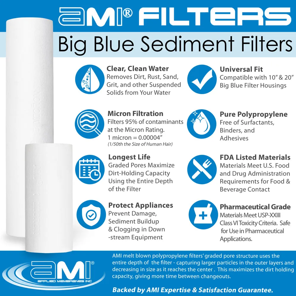 Replacement Filter Pack for Whole House Carbon & Sediment Water Filtration System