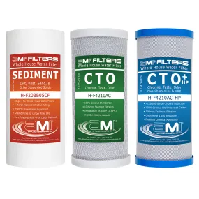 Replacement Filter Pack for Whole House Carbon & Sediment Water Filtration System