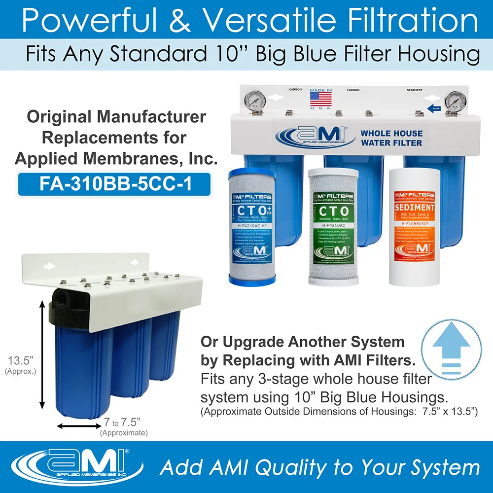 Replacement Filter Pack for Whole House Carbon & Sediment Water Filtration System