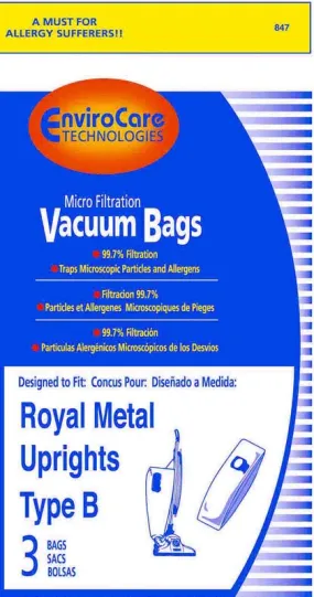 ROYAL GENERIC TYPE B BAGS 3PK