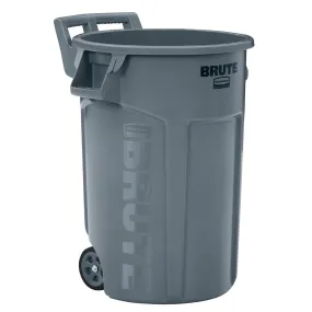 Rubbermaid® Vented Brute® 44 Gallon Grey Trash Container w/ Wheels