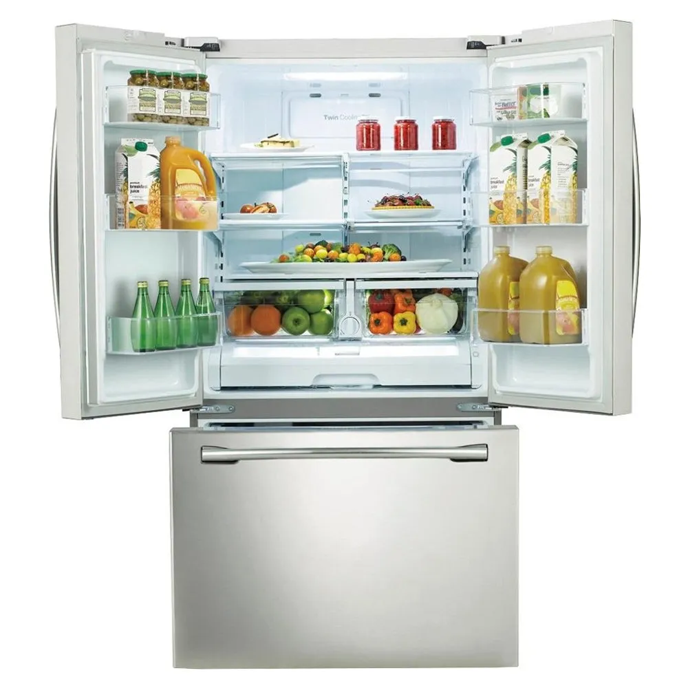 Samsung - 25.5 Cu. Ft. French Door Refrigerator with Internal Water Dispenser - White