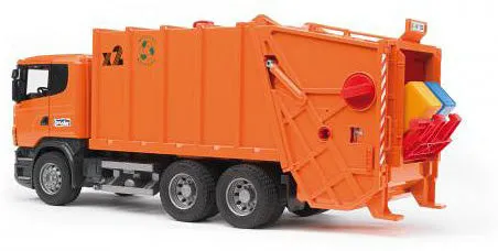 SCANIA R-Series Orange Garbage Truck