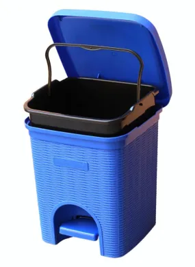 Signoraware 12 Liters Modern Lightweight Pedal Dustbin / Thrash Can with Lid for Home Office / Non Garbage Smell / Unbreakable Single Mould / Heavy Duty (12Ltr Blue), Plastic