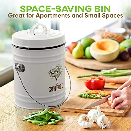 Third Rock Compost Bin Kitchen 1 Gallon Countertop Compost