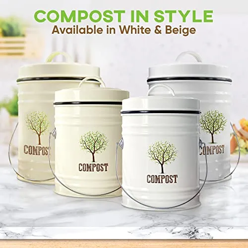 Third Rock Compost Bin Kitchen 1 Gallon Countertop Compost